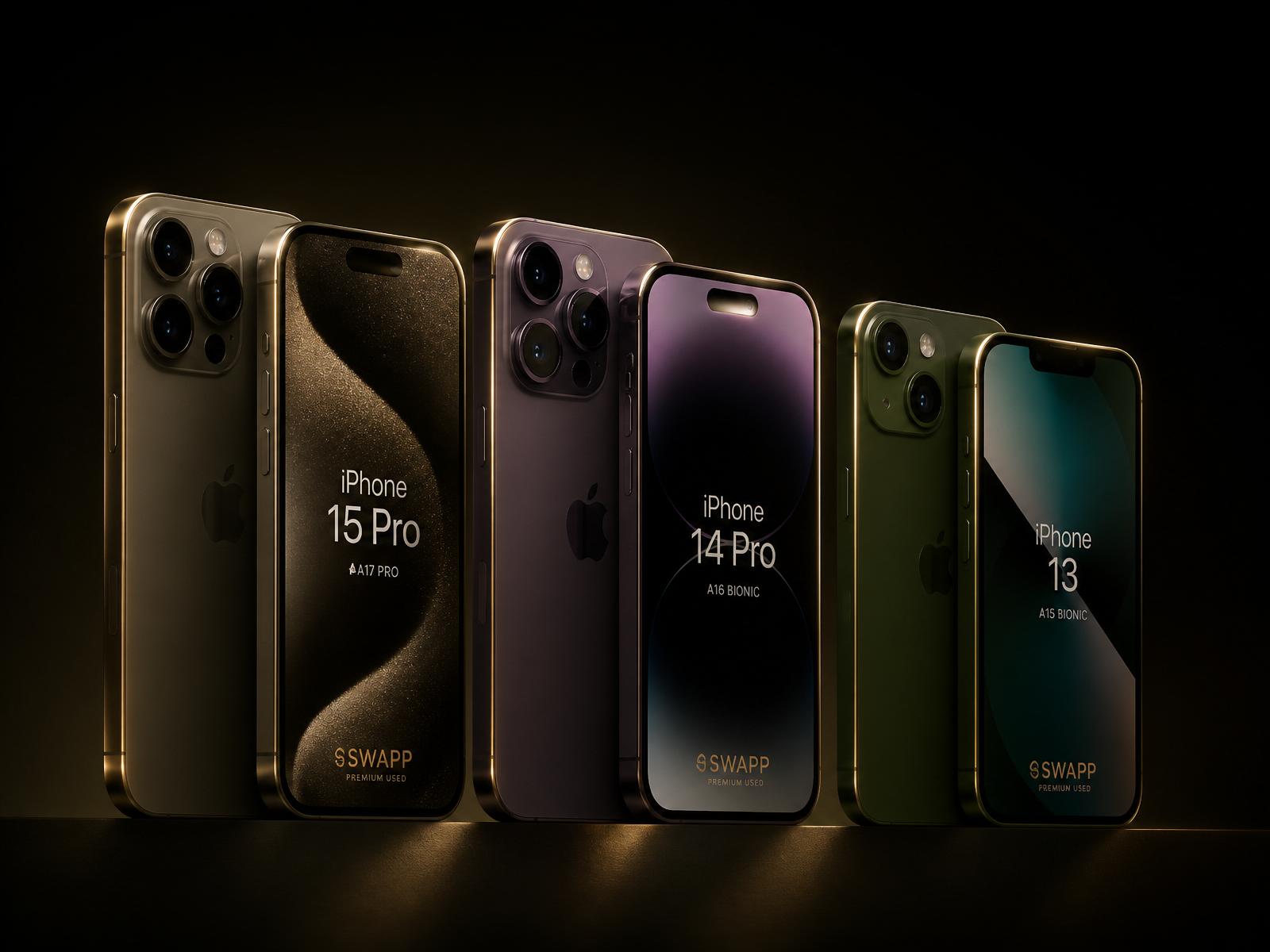 Lineup of certified pre-owned iPhones at Cell Central SD